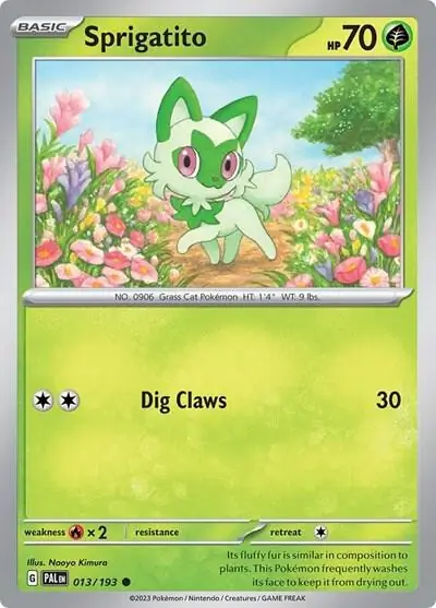 Sprigatito Summer 2023 Collector Chest 013 Normal