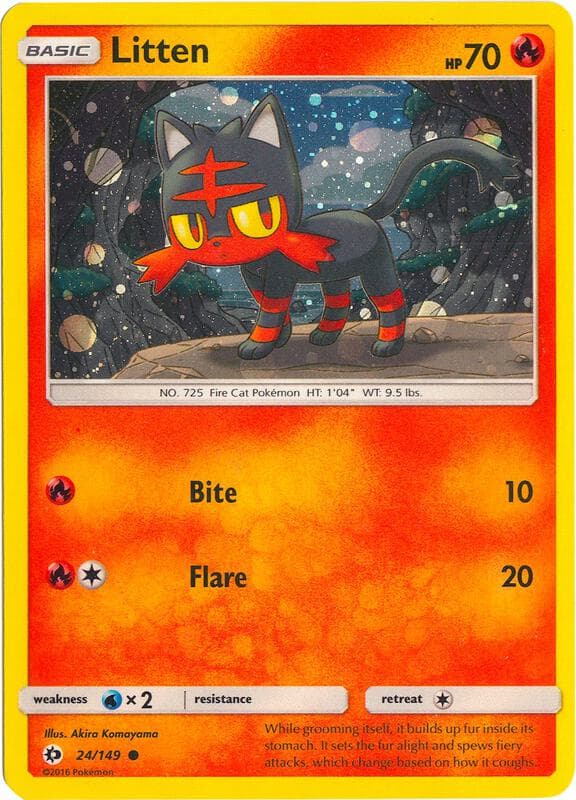 Litten Cosmos Holo 024