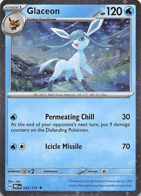 Glaceon Cosmos Holo 025