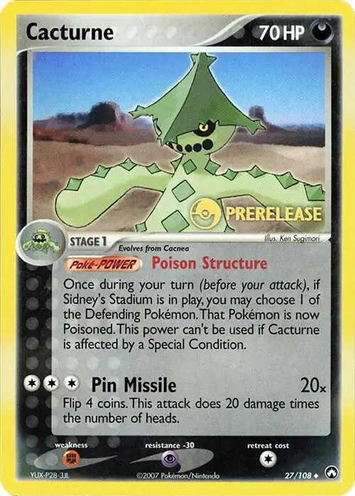 Cacturne Prerelease 027