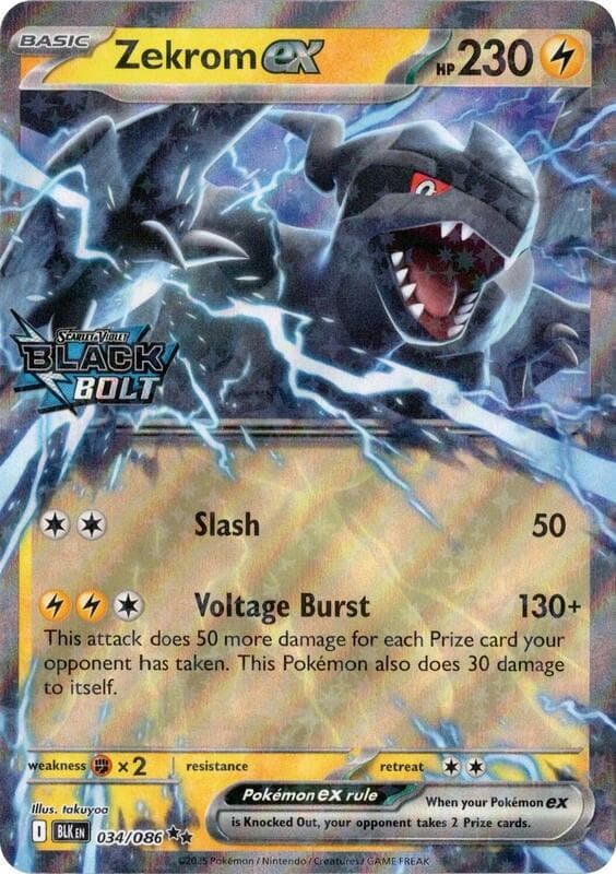 Zekrom ex Black Bolt Stamped 034 Normal