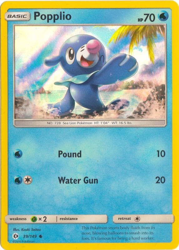 Popplio Water Web Holo 039