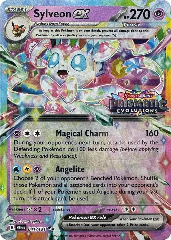 Sylveon ex Prismatic Evolutions Stamp 041 Normal