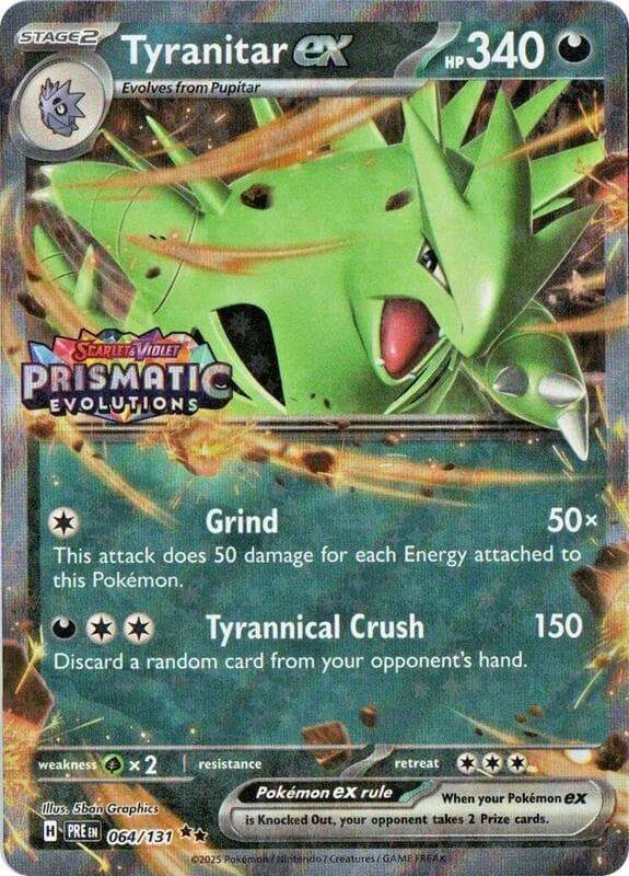 Tyranitar ex Prismatic Evolutions Stamp 064 Normal