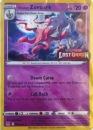Hisuian Zoroark Lost Origin Stamped 076 Normal