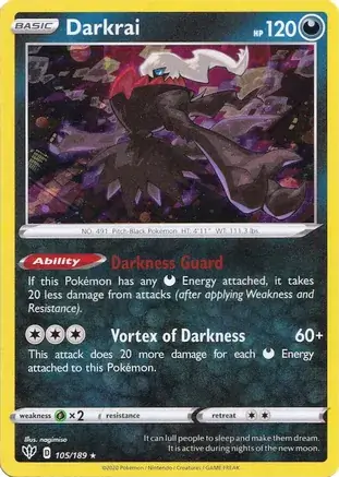 Darkrai Cosmos Holo 105