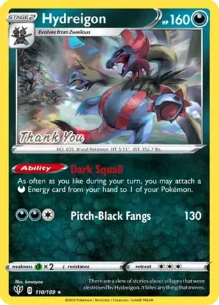Hydreigon Thank You 110 Normal