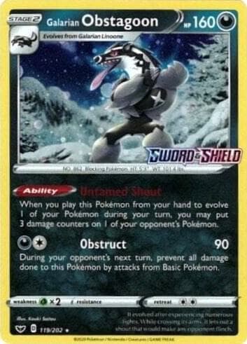 Galarian Obstagoon Cosmos Holo 119 Normal