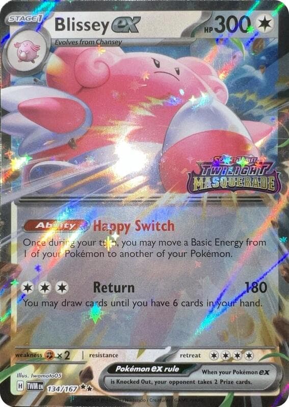 Blissey ex Twilight Masquerade Stamped 134 Normal