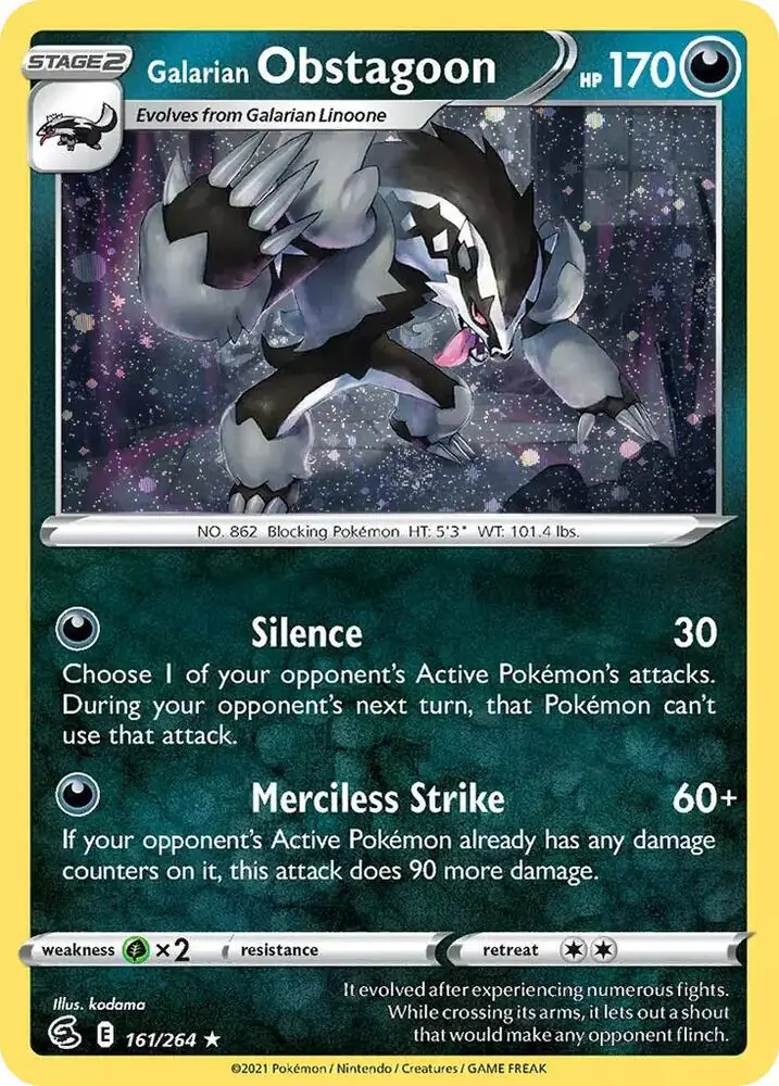 Galarian Obstagoon Cosmos Holo 161 Normal