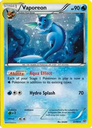 Vaporeon Comos Holo 22
