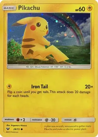 Pikachu Cracked Ice Holo 28