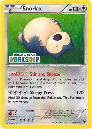 Snorlax Build-A-Bear 80 Normal