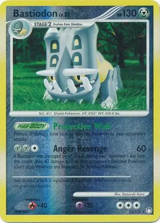 Bastiodon Reverse Holo 21 Normal