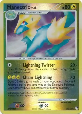 Manectric Reverse Holo 28