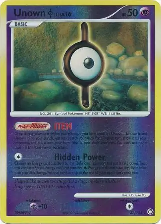 Unown I Reverse Holo 37 Normal