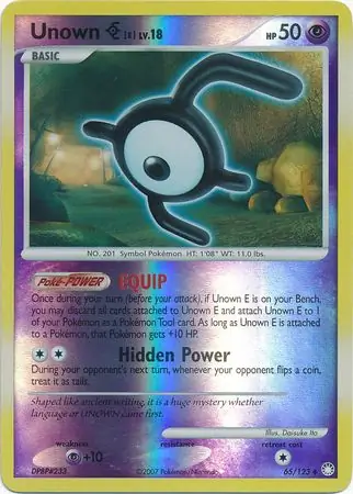 Unown E Reverse Holo 65 Normal