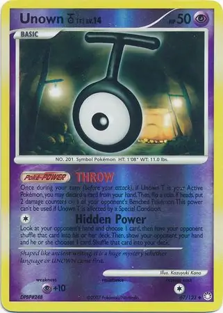 Unown T Reverse Holo 67 Normal