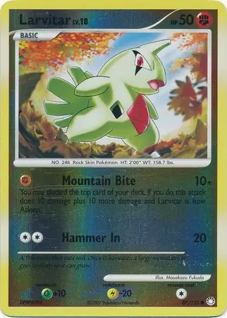Larvitar Reverse Holo 87 Normal