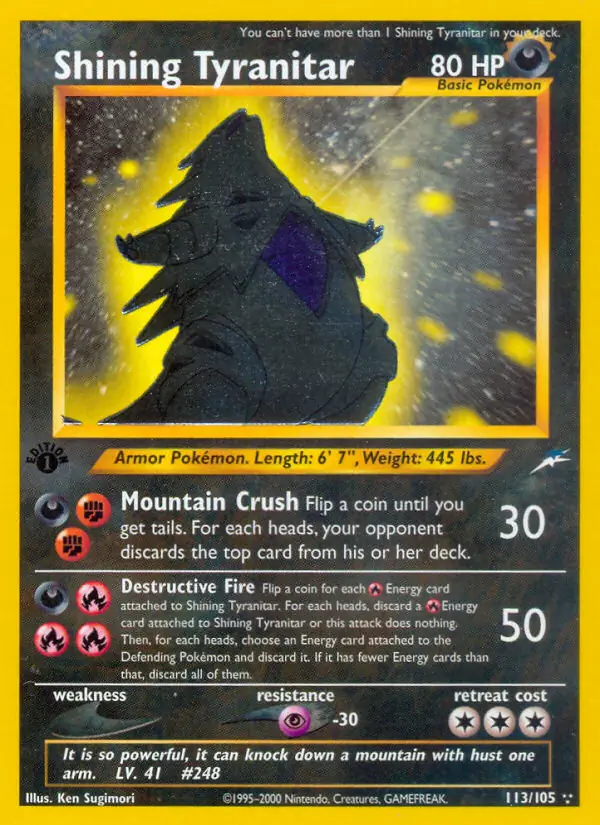Shining Tyranitar 113 Normal