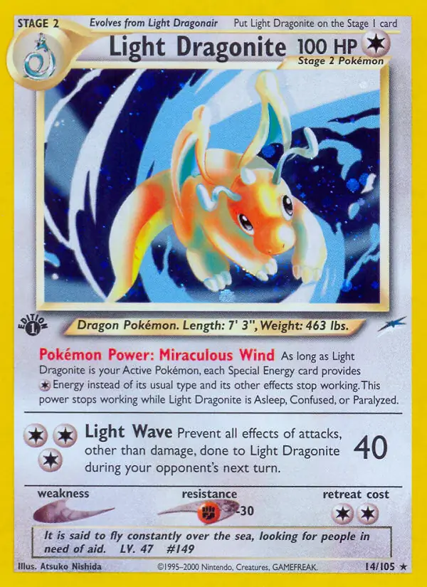 Light Dragonite Holo 14 Normal