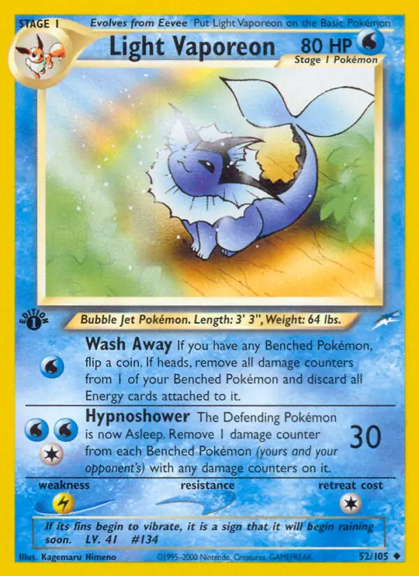 Light Vaporeon 52 Normal
