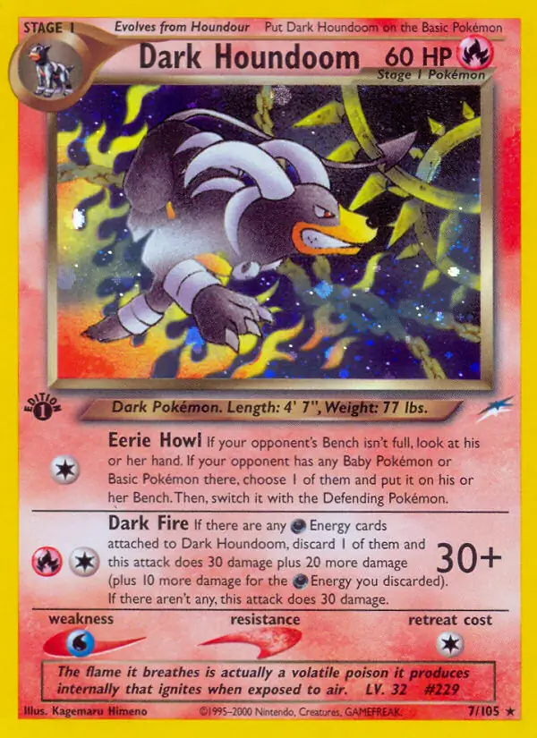 Dark Houndoom Holo 7 Normal