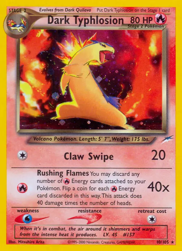 Dark Typhlosion Holo 10 Normal