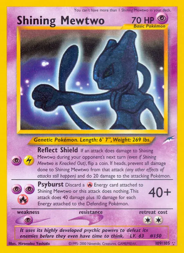 Shining Mewtwo Secret 109