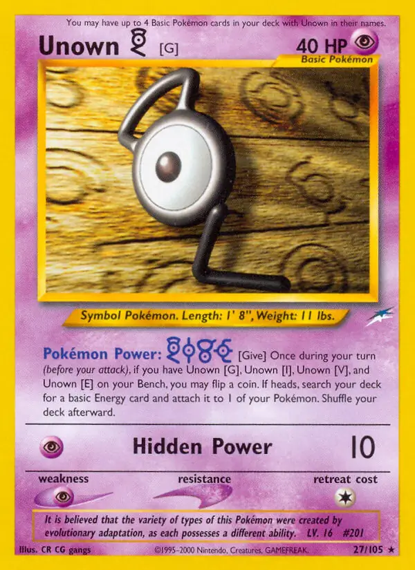 Unown [G] 27 Normal
