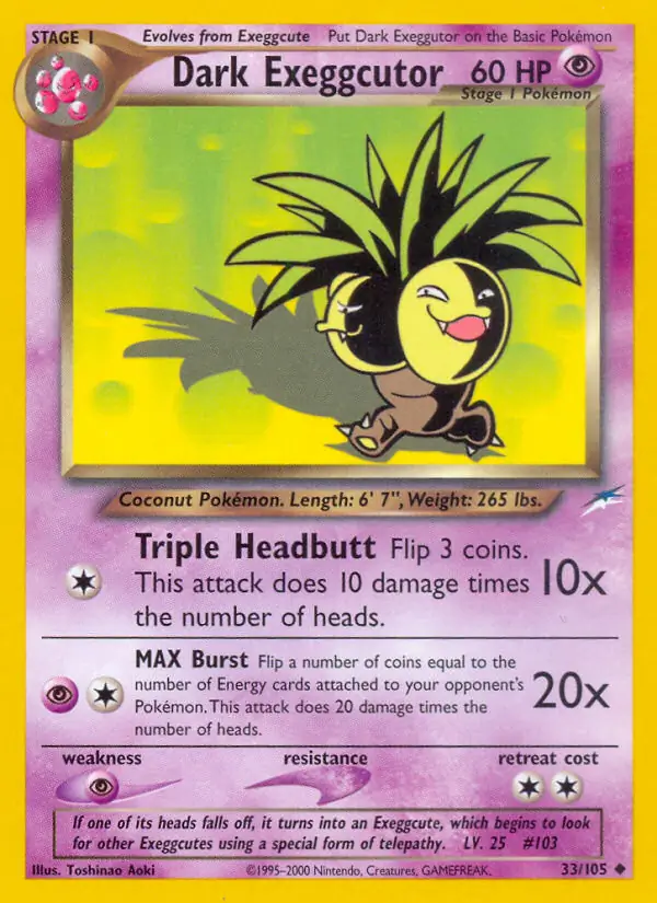 Dark Exeggutor 33 Normal