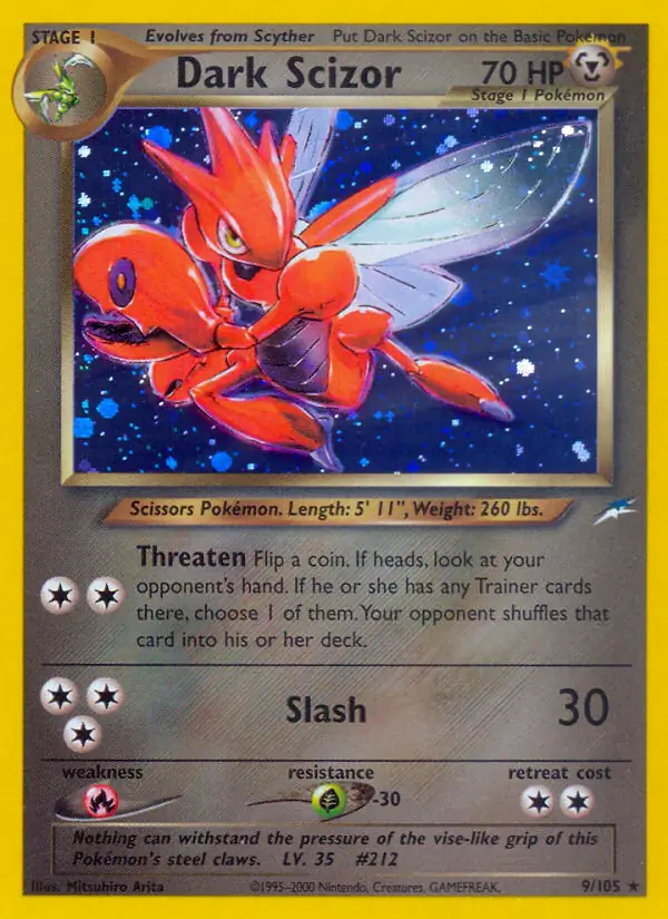 Dark Scizor Holo 9 Normal