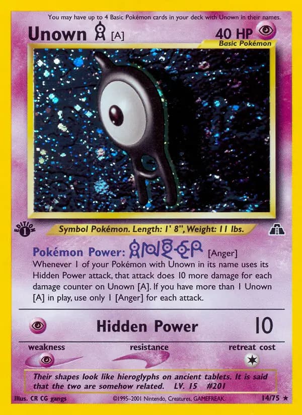 Unown [A] Holo 14