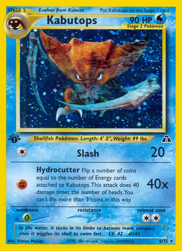 Kabutops Holo 6 Normal