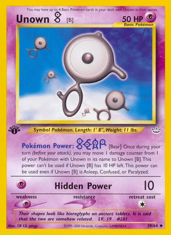 Unown [B] 39 Normal