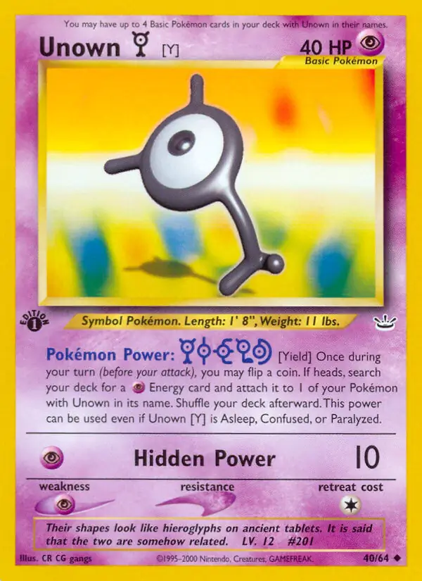 Unown [Y] 40 Normal