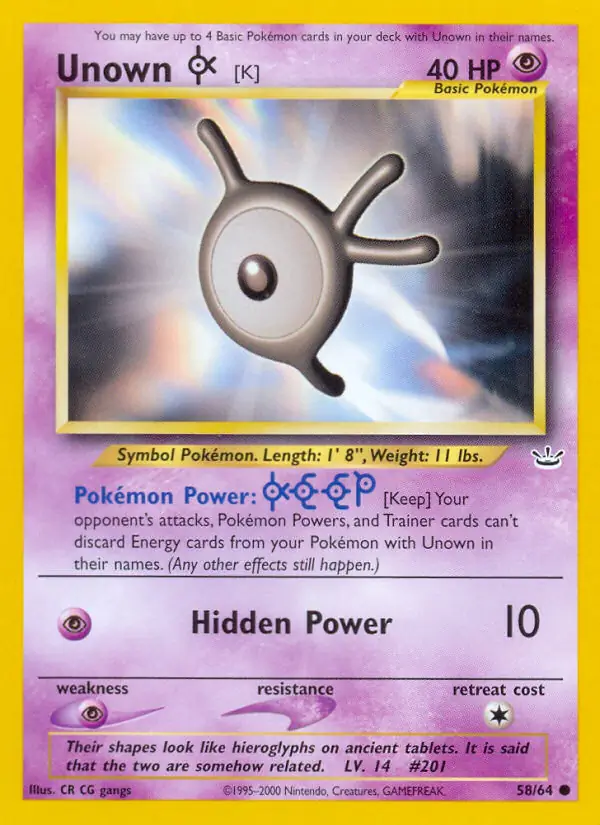Unown [K] 58 Normal