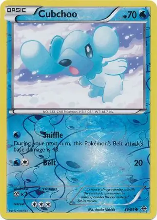 Cubchoo Reverse Holo 36