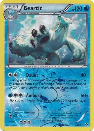 Beartic Reverse Holo 37 Normal