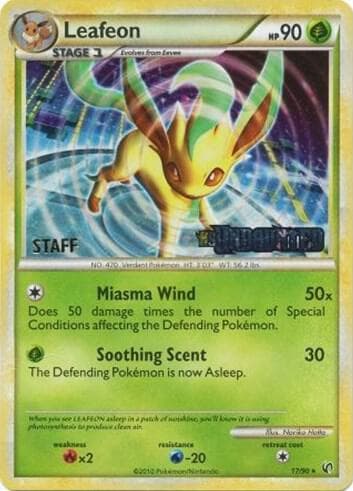 Leafeon Staff Prerelease 17 Holo