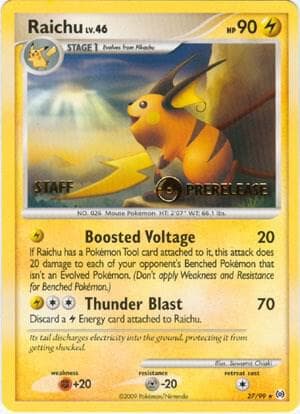 Raichu Staff Prerelease 27 Normal