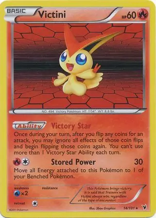 Victini Reverse Holo 14 Normal