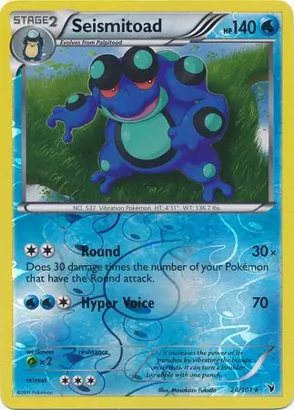 Seismitoad Reverse Holo 24 Normal