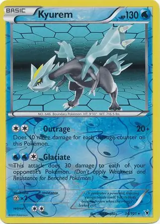 Kyurem Reverse Holo 34 Normal