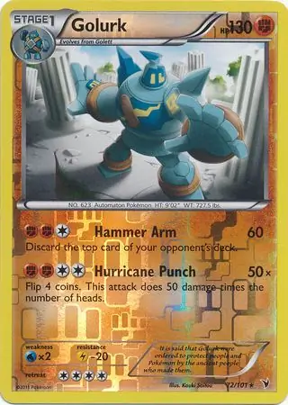 Golurk Reverse Holo 72 Normal