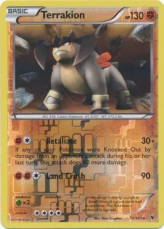 Terrakion Reverse Holo 73 Normal