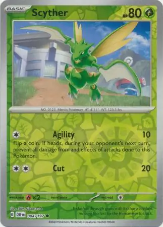 Scyther Reverse Holo 004 Normal