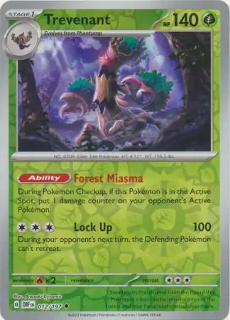 Trevenant Reverse Holo 012 Normal