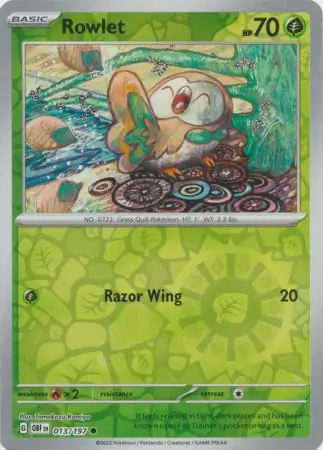 Rowlet Reverse Holo 013 Normal