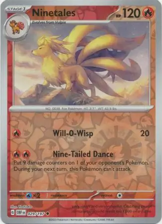 Ninetales Reverse Holo 029 Normal